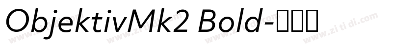 ObjektivMk2 Bold字体转换
